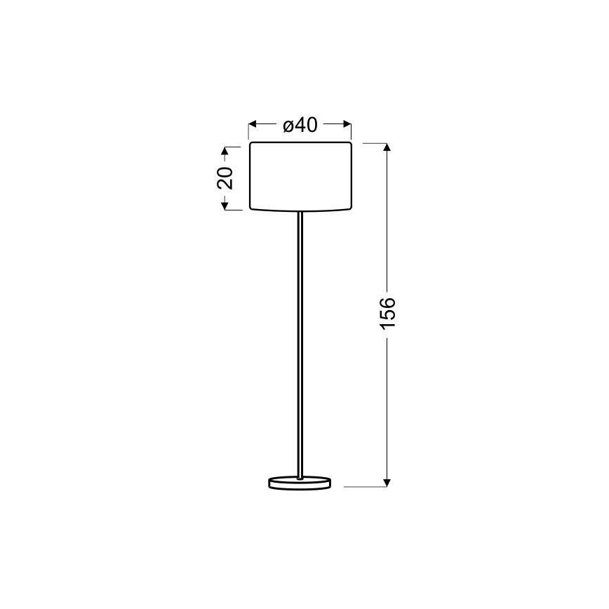 Lampada con piedistallo TIMBER 1xE27/60W/230V beige/cromo opaco