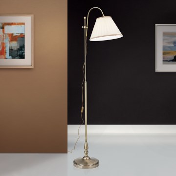 Lampada con piedistallo TONIA 1xE27/60W/230V 183 cm bianco/bronzo