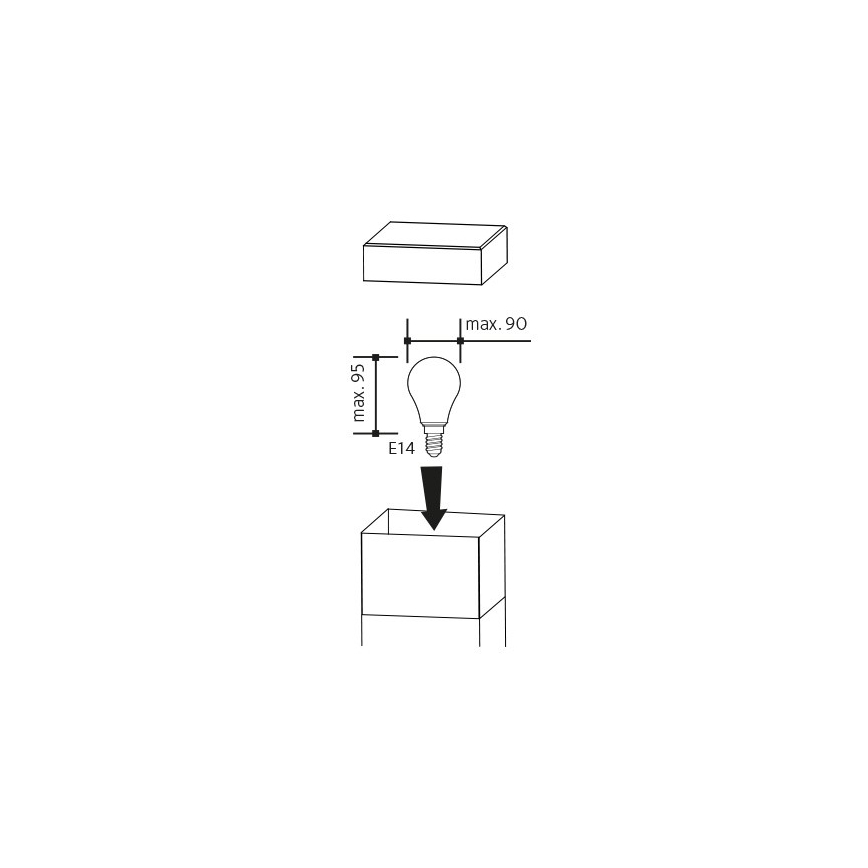 Lampada con sensore da esterno GARD 1xE14/60W/230V IP44