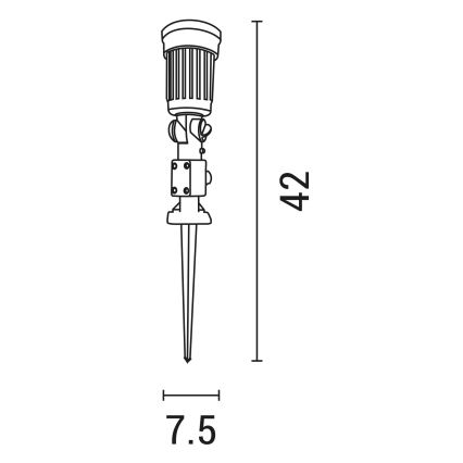 Lampada da esterno 1xE27/15W/230V IP44 nero