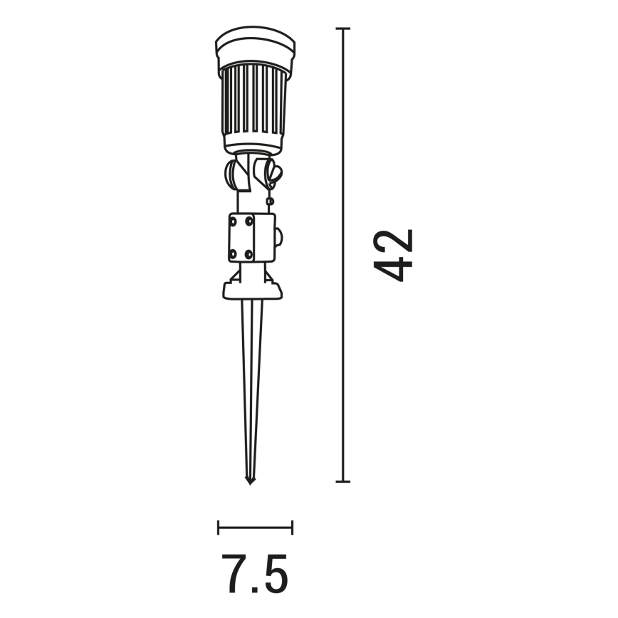 Lampada da esterno 1xE27/15W/230V IP44 nero