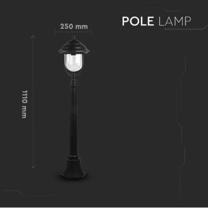 Lampada da esterno 1xE27/60W/230V 111 cm IP44