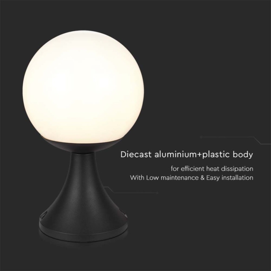 Lampada da esterno 1xE27/60W/230V IP44 33 cm nero