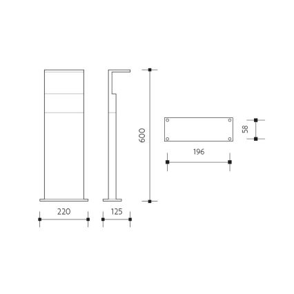 Lampada da esterno a LED con sensore NATURA LED/12W/230V 4000K IP54 marrone/antracite