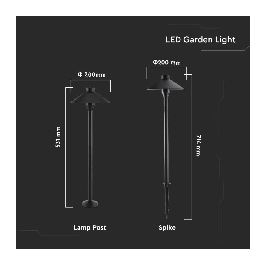 Lampada da esterno a LED GARDEN LED/7W/230V 3000K IP65
