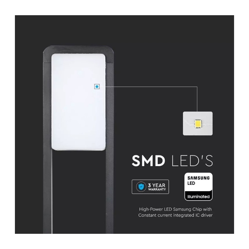 Lampada da esterno a LED SAMSUNG CHIP LED/10W/230V 3000K IP65 nero