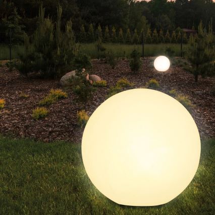Lampada da esterno ARGENTO 1xE27/15W/230V diametro 30 cm IP65 bianco