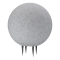 Lampada da esterno ARGENTO 1xE27/15W/230V diametro 30 cm IP65 grigio