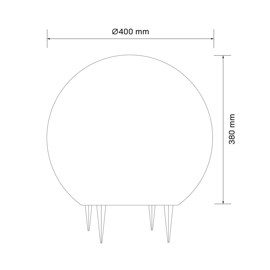 Lampada da esterno ARGENTO 1xE27/15W/230V diametro 40 cm IP65 grigio