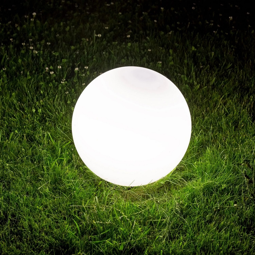 Lampada da esterno ARGENTO 1xE27/15W/230V diametro 50 cm IP65 bianco