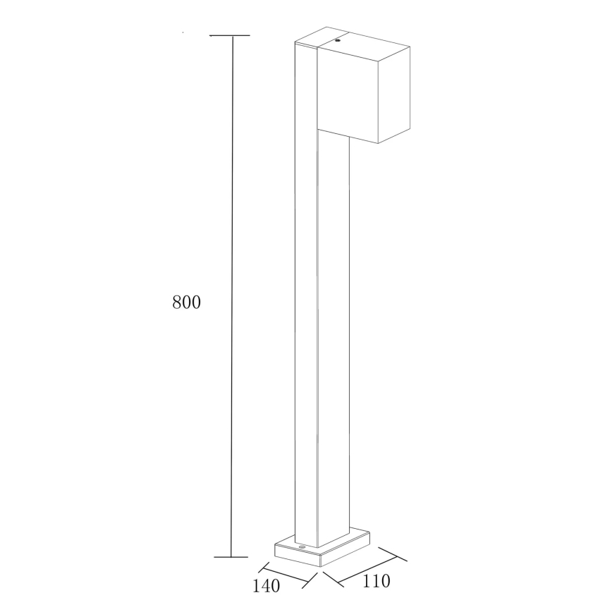Lampada da esterno BOSTON 1xGU10/10W/230V 80 cm IP54 nero