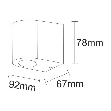Lampada da esterno BOSTON 1xGU10/35W/230V IP44