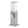 Lampada da esterno con 2 prese SCHUKO 1xE27/20W/230V cromo opaco IP44