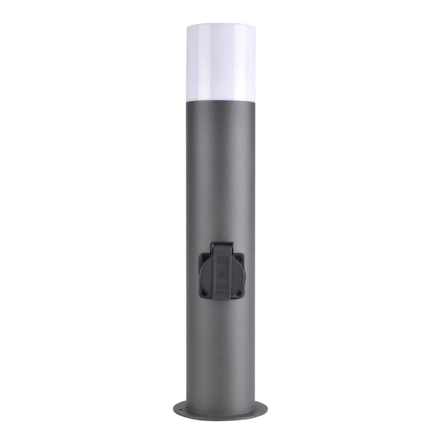 Lampada da esterno con presa DALLAS 1xE27/12W/230V IP44 grafite