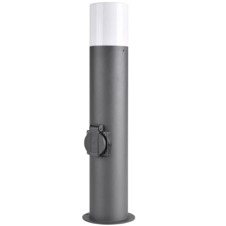 Lampada da esterno con presa DALLAS 1xE27/12W/230V IP44 grafite