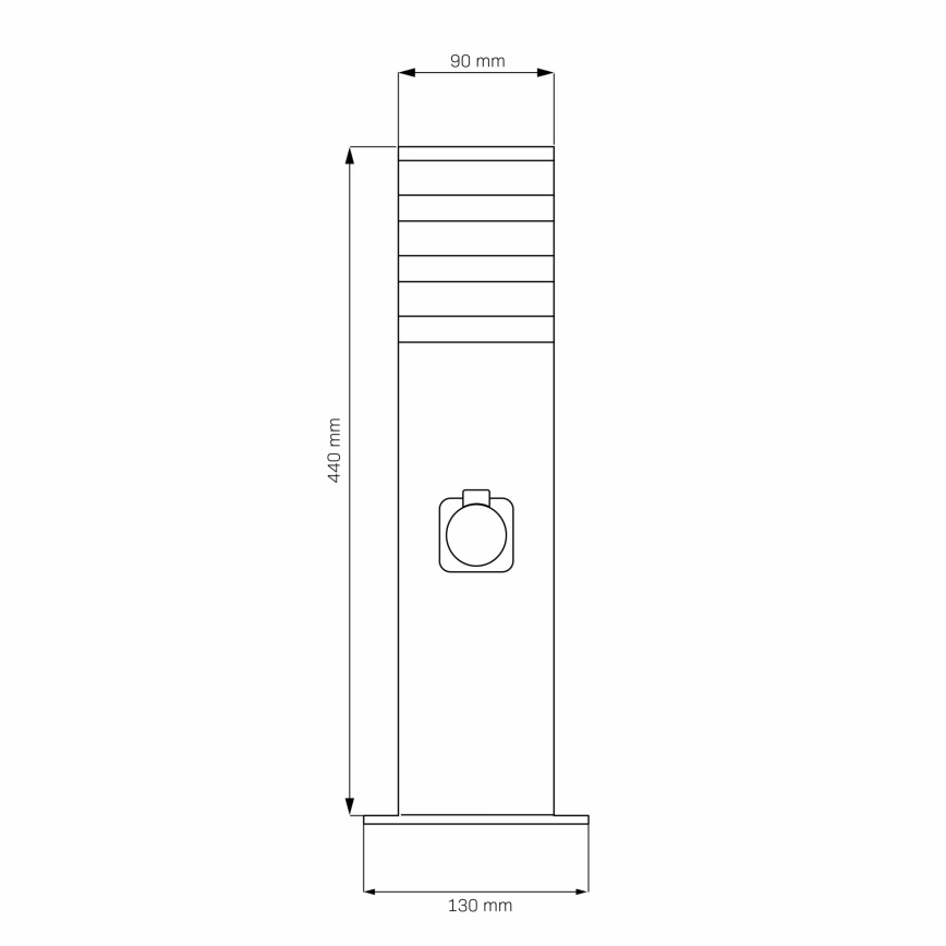 Lampada da esterno con presa TEKSAS 1xE27/20W/230V IP54 44 cm