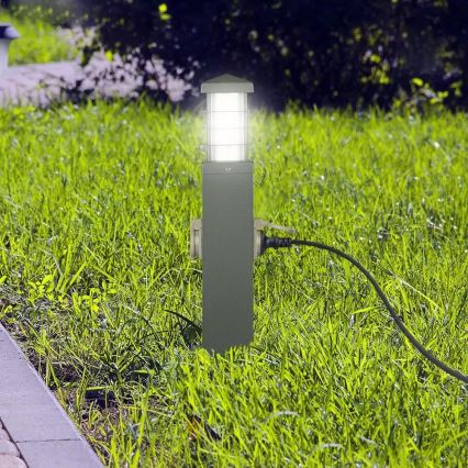 Lampada da esterno con prese SCHUKO 1xE27/13W/230V IP44