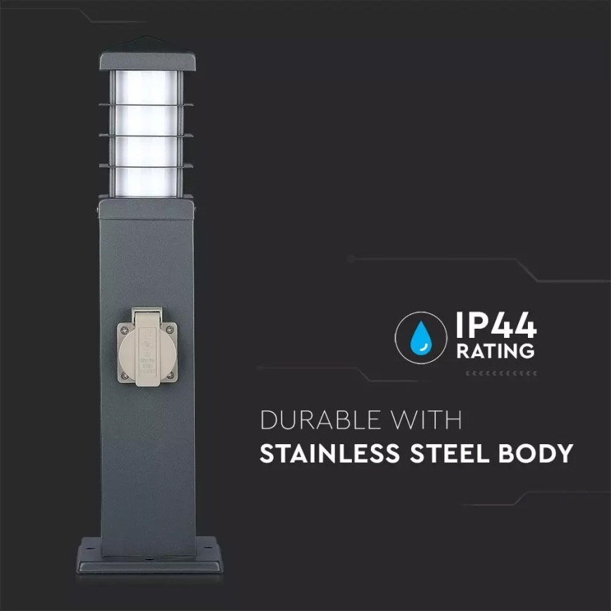Lampada da esterno con prese SCHUKO 1xE27/13W/230V IP44