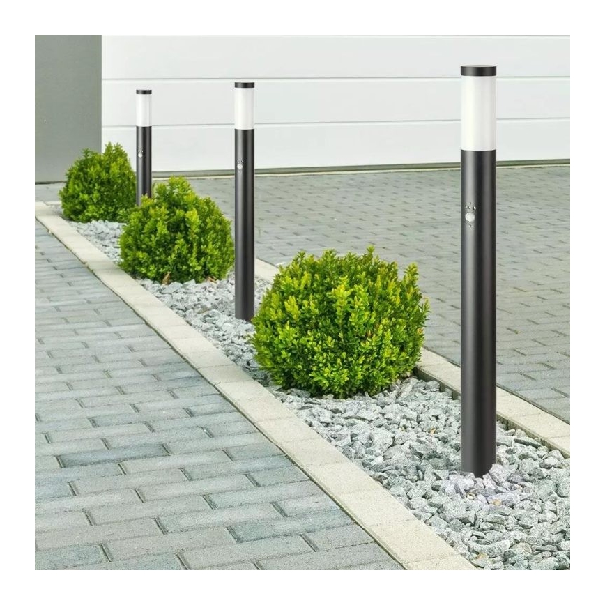 Lampada da esterno con sensore 1xE27/60W/230V IP44 110cm nera