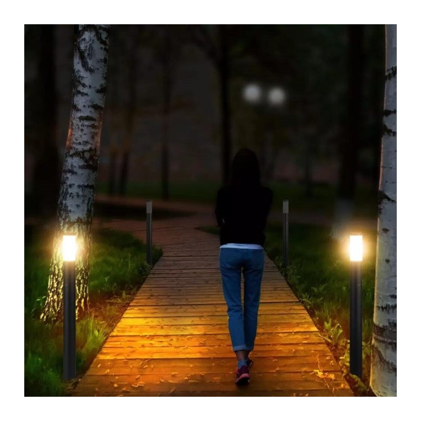 Lampada da esterno con sensore 1xE27/60W/230V IP44 110cm nera