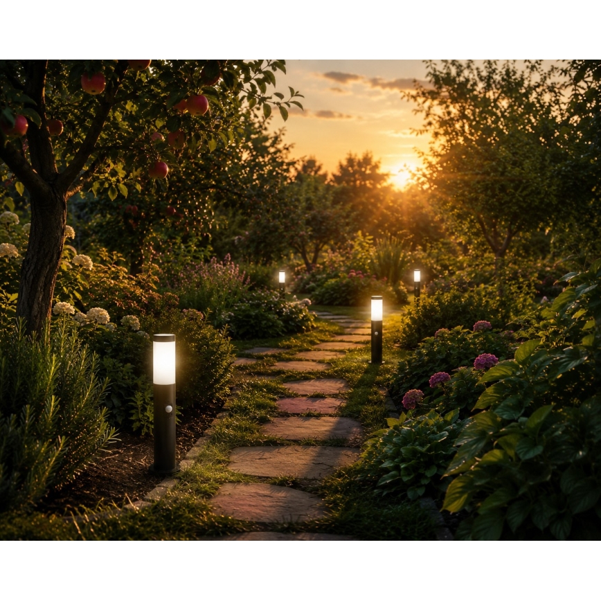Lampada da esterno con sensore LOPPA, attacco 1x E27, 60W, 230V, 45 cm, IP44, nera