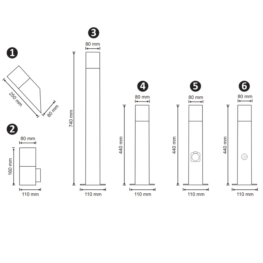 Lampada da esterno con sensore NEW YORK 1xE27/12W/230V IP44 44 cm grafite