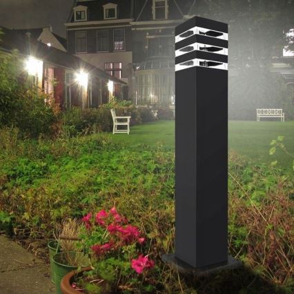 Lampada da esterno con sensore TEKSAS 1xE27/12W/230V IP44 44 cm grafite