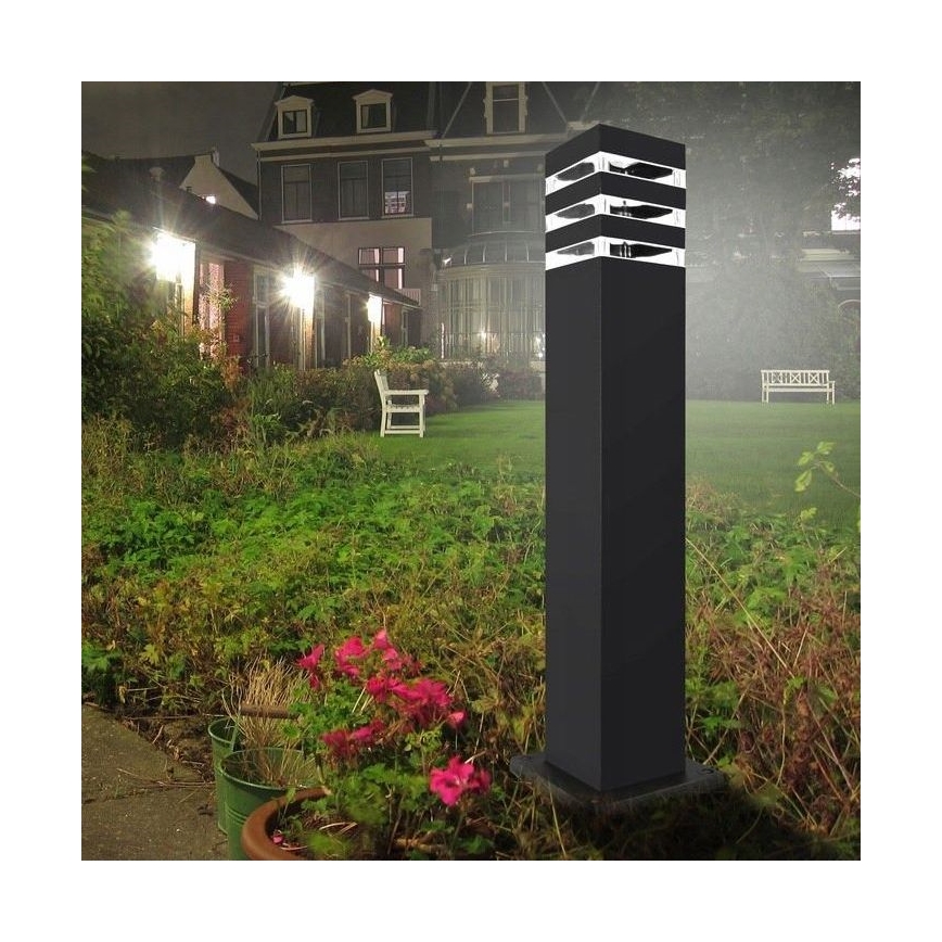 Lampada da esterno con sensore TEKSAS 1xE27/12W/230V IP44 44 cm grafite