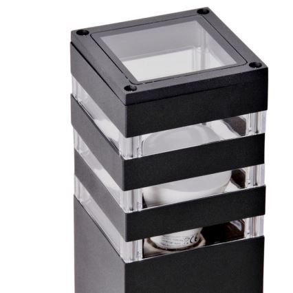 Lampada da esterno con sensore TEKSAS 1xE27/12W/230V IP44 44 cm grafite