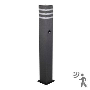 Lampada da esterno con sensore TEKSAS 1xE27/12W/230V IP44 74 cm grafite