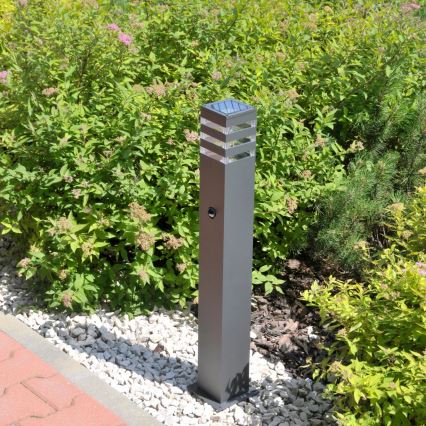Lampada da esterno con sensore TEKSAS 1xE27/12W/230V IP44 74 cm grafite