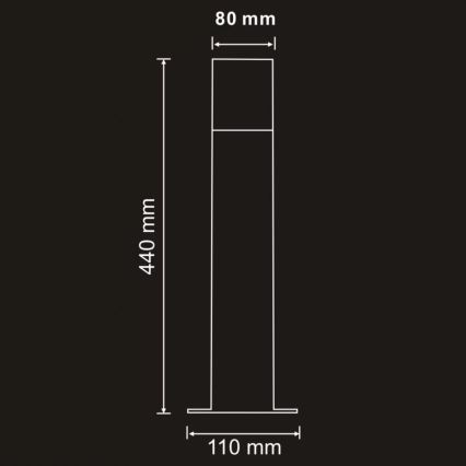 Lampada da esterno DALLAS 1xE27/12W/230V IP44 44 cm grafite