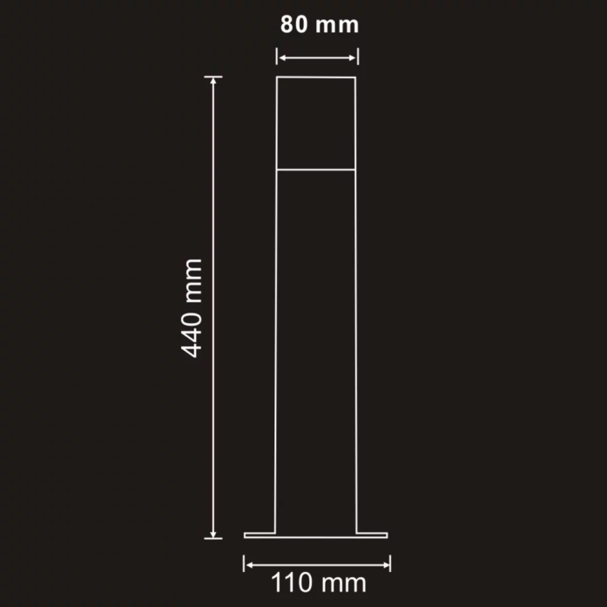 Lampada da esterno DALLAS 1xE27/12W/230V IP44 44 cm grafite