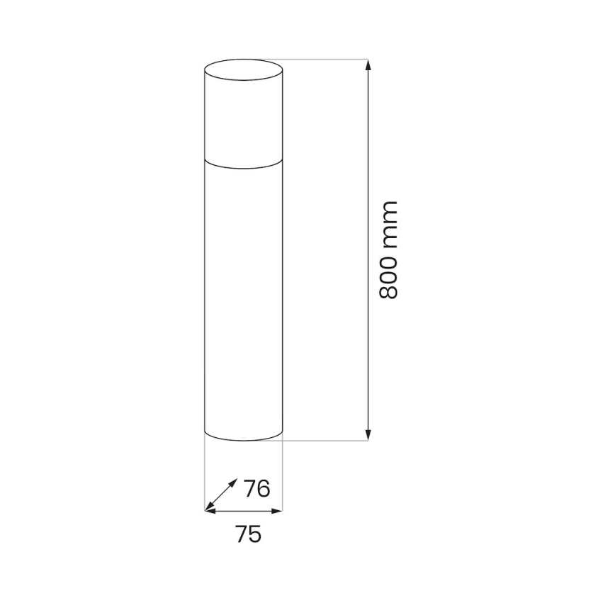Lampada da esterno HARLEM 1xE27/60W/230V 80 cm IP44 nero
