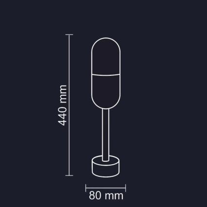 Lampada da esterno HORTEN 1xE27/10W/230V IP44 44 cm