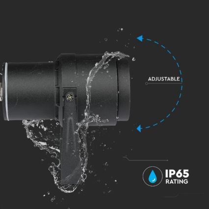 Lampada da esterno LED LED/12W/230V 3000K nero IP65