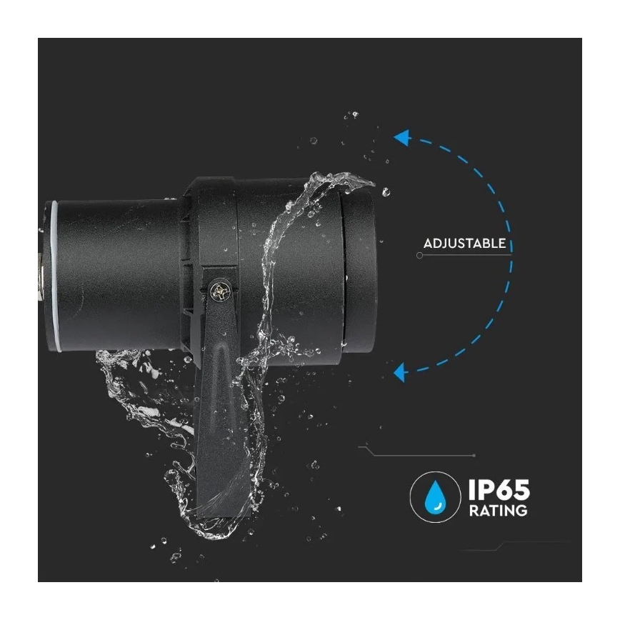 Lampada da esterno LED LED/12W/230V 3000K nero IP65