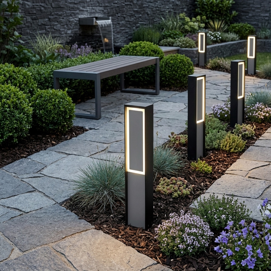 Lampada da esterno LED MODO LED/8W/230V 4000K IP54 50 cm nera