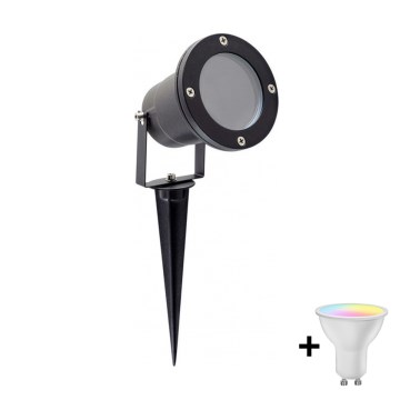 Lampada da esterno LED RGBW dimmerabile BLAKE 1xGU10/4,8W/230V IP65 + telecomando