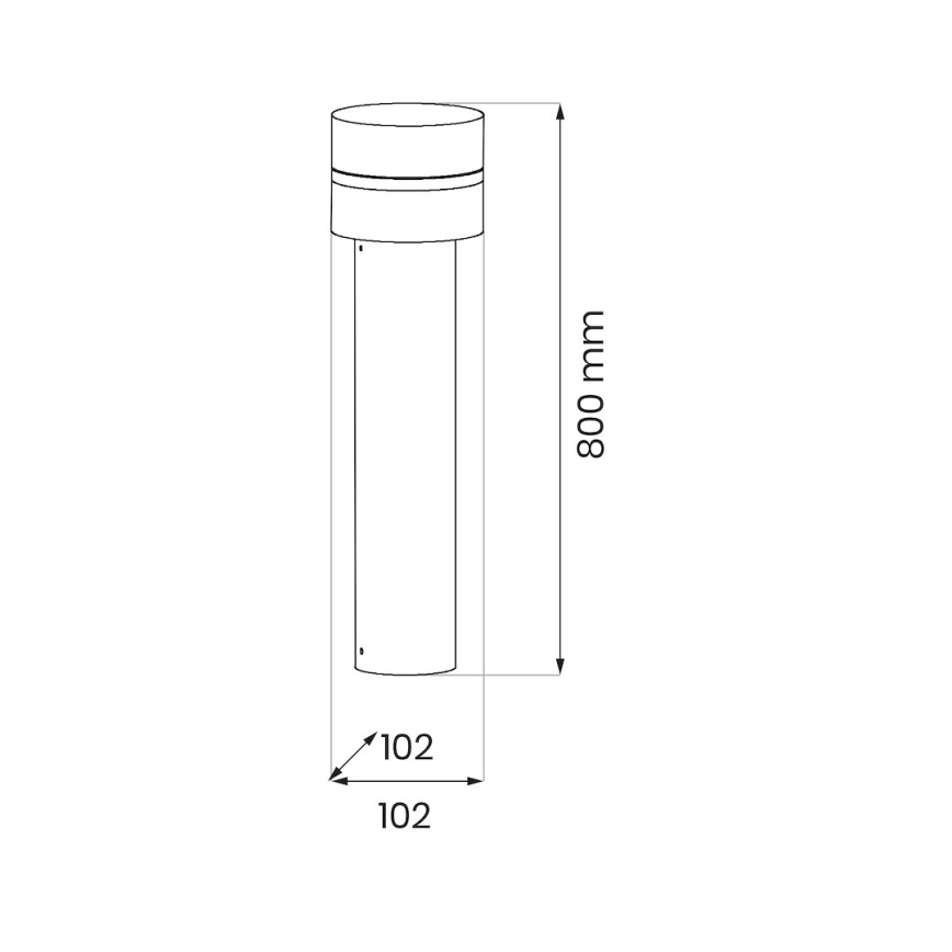 Lampada da esterno MIA 1xE27/60W/230V 80 cm IP44 nero