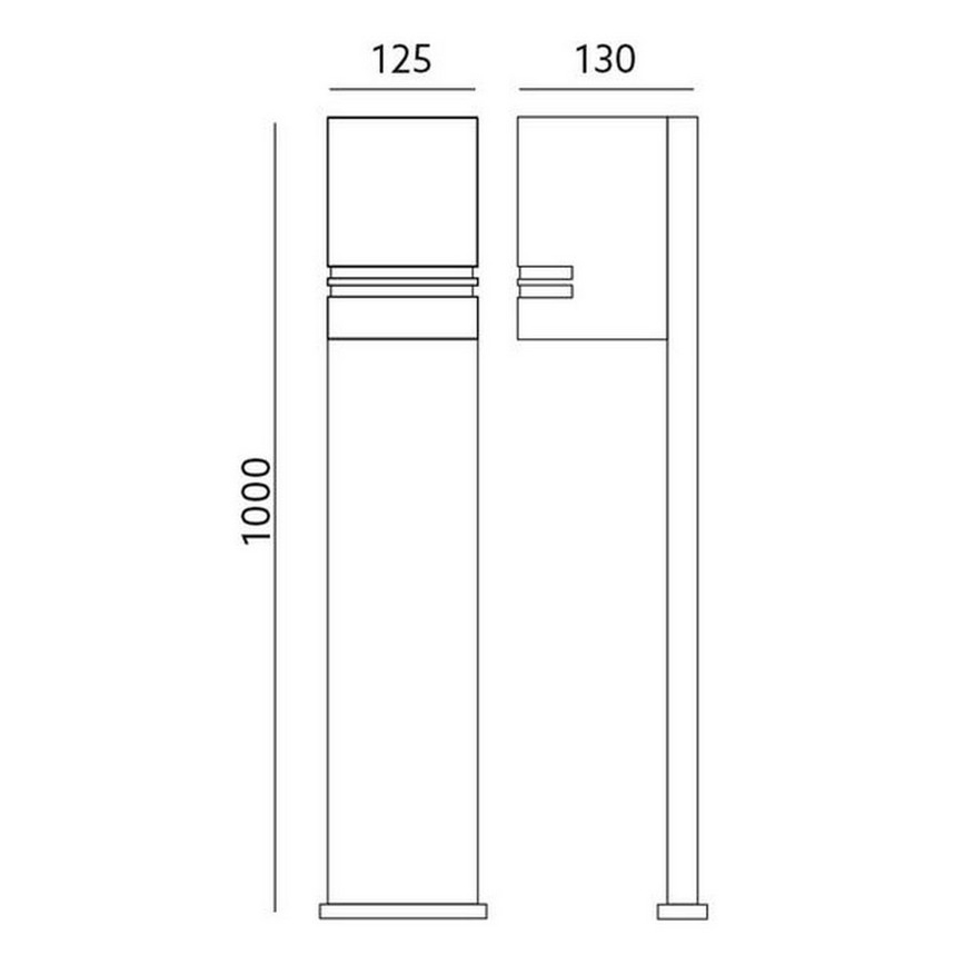 Lampada da esterno QUAZAR 1xGU10/11W/230V IP44 grigia