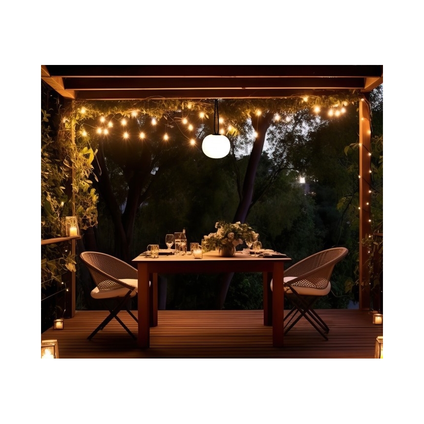 Lampada da esterno ricaricabile e dimmerabile VENEZIA LED/1,5W/5V 2500K IP54 2600 mAh nera