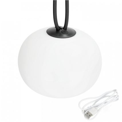 Lampada da esterno ricaricabile e dimmerabile VENEZIA LED/1,5W/5V 2500K IP54 2600 mAh nera