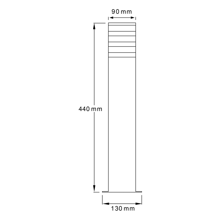 Lampada da esterno TEKSAS 1xE27/12W/230V IP44 44 cm grafite