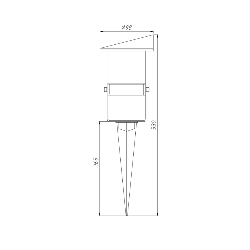 Lampada da esterno VILO 1xGU10/60W/230V IP65 nero