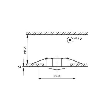 Lampada da incasso 1xGU5,3/50W/12V cromo opaco