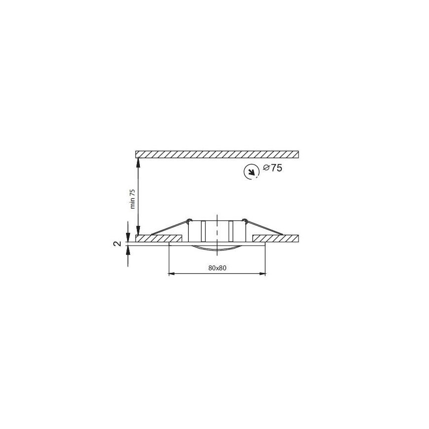 Lampada da incasso 1xGU5,3/50W/12V cromo opaco