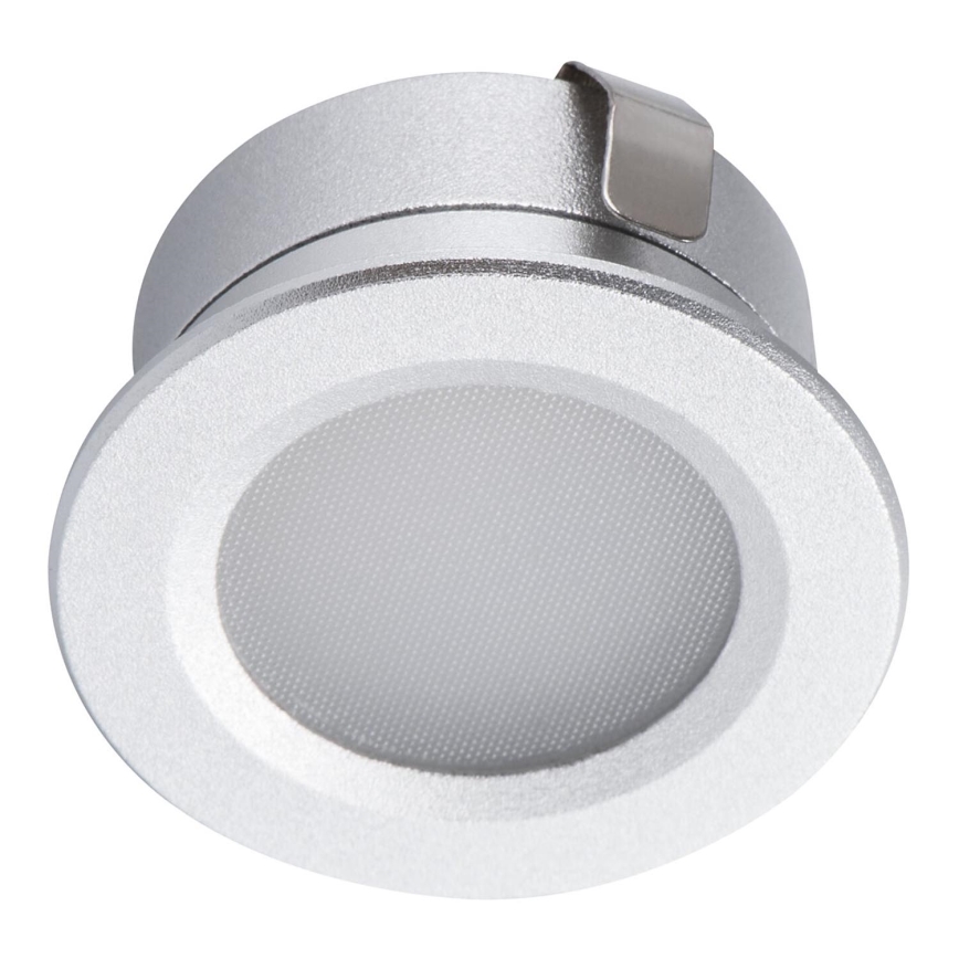 Lampada da incasso da esterno LED IMBER LED/1W/12V 3000K diametro 3 cm 40 lm IP65 argento