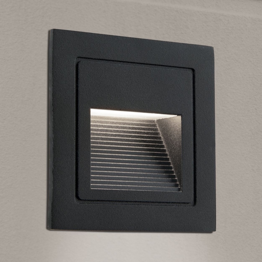 Lampada da incasso LED LORO LED/2W/230V IP65 nero