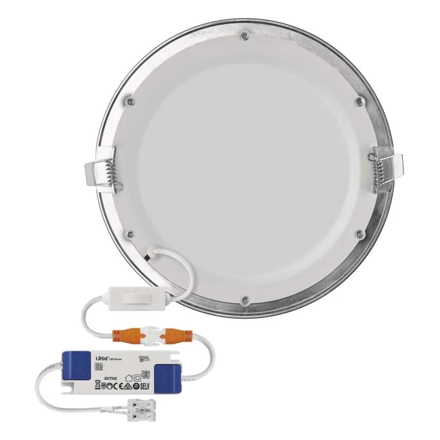 Lampada da incasso LED NEXXO LED/18W/230V 3000/3500/4000K, argento, Ø 22,5 cm